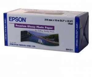 Epson S041377 Premium Glossy Photo Paper 255g, 210mm x 10m