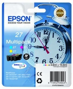 Epson T2705 cartridge 27 sada CMY (3x3.6ml)