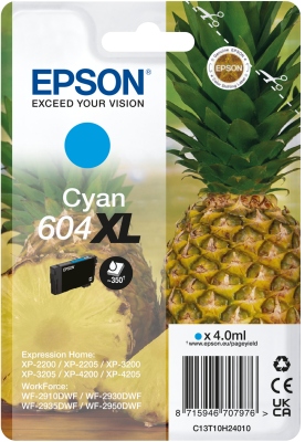 Epson 604XL cartridge azurová (350 str)