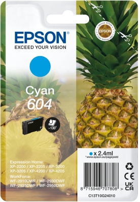Epson 604 cartridge azurová-cyan (130 str)
